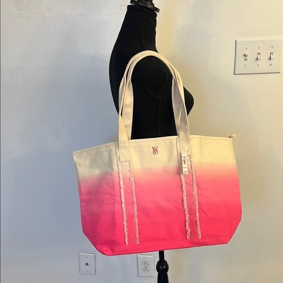 Victoria's Secret Handbags - Victoria's Secret Pink and Cream Gradient Tote